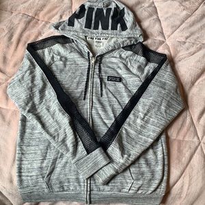 PINK by Victoria’s Secret Gray zip up sweatshirt